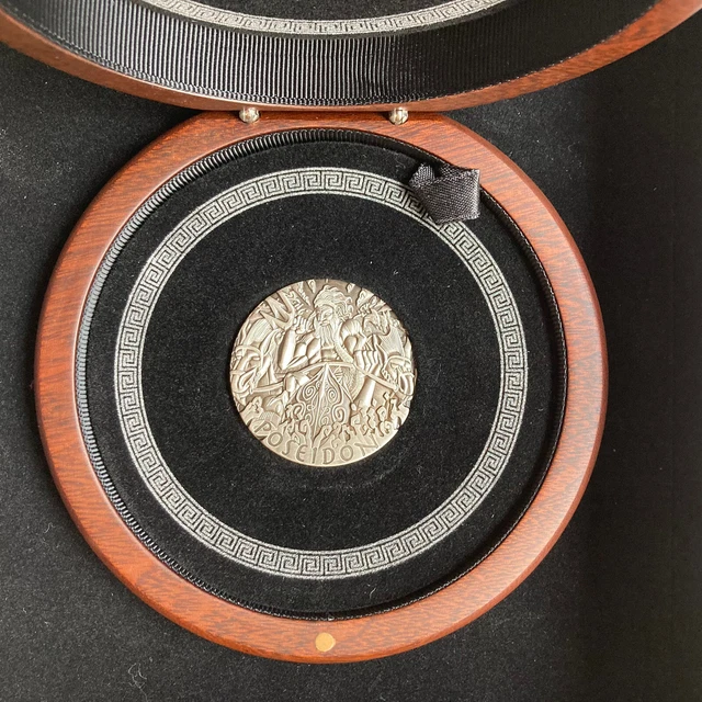 2014 $2 Gods of Olympus Poseidon 2oz Silver High Relief Antiqued Coin ONLY 1,500