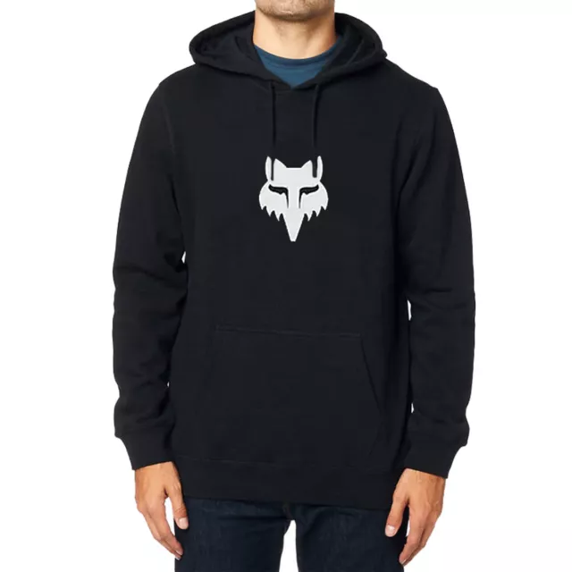 Fox Racing Homme Fox Tête Noir/Blanc Manches Longues Pull Capuche Vêtements Ap