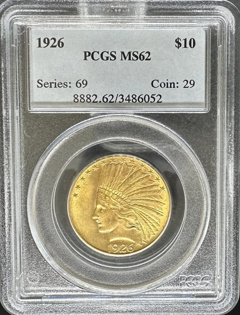 1926 $10 Indian MS62 PCGS (#PA3486052)