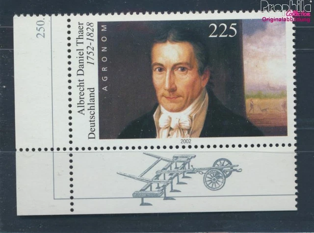 FR of Germany 2255II halftoning 15°/75° MNH 2002 Albrecht Daniel Thaer (8831196