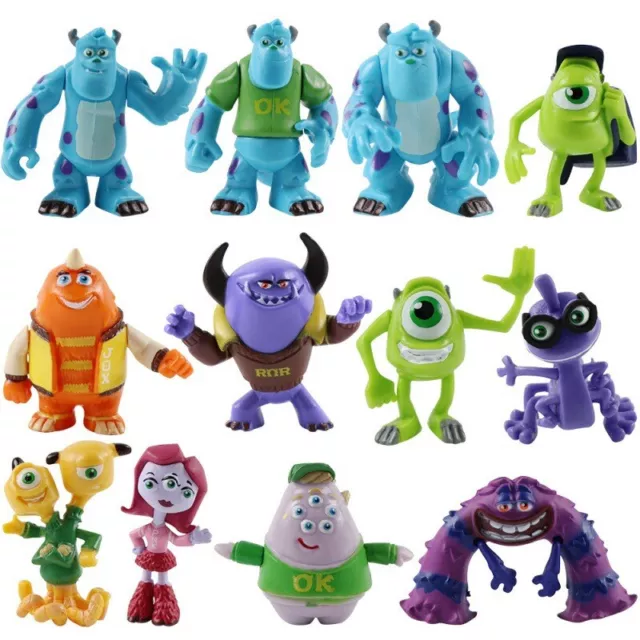 12Pcs Monsters University Mike Sully Monsters Inc Action Figure Kids Gifts Toy