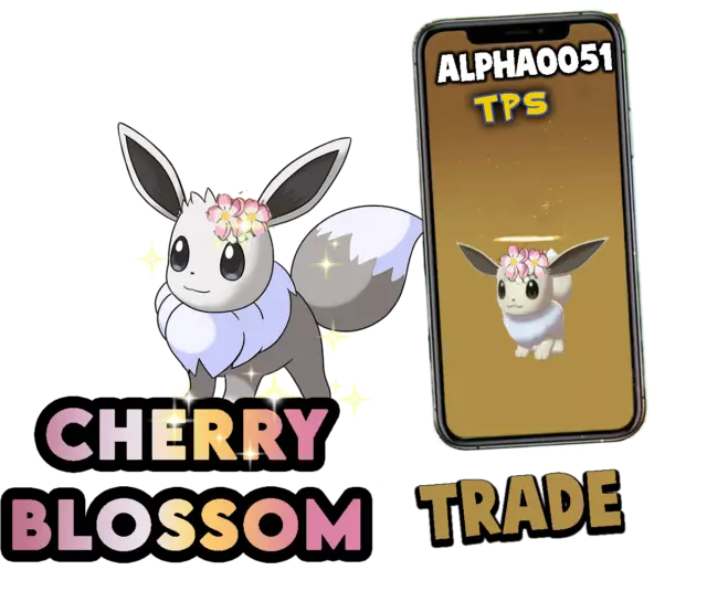 Pokemon Shiny Eevee Cherry Blossom Registered Trade - Any evolution