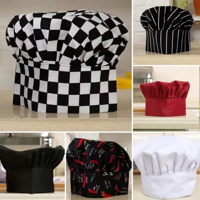 Cook Adjustable Men Kitchen Baker Chef Elastic Hat Catering Soft Elastic Design