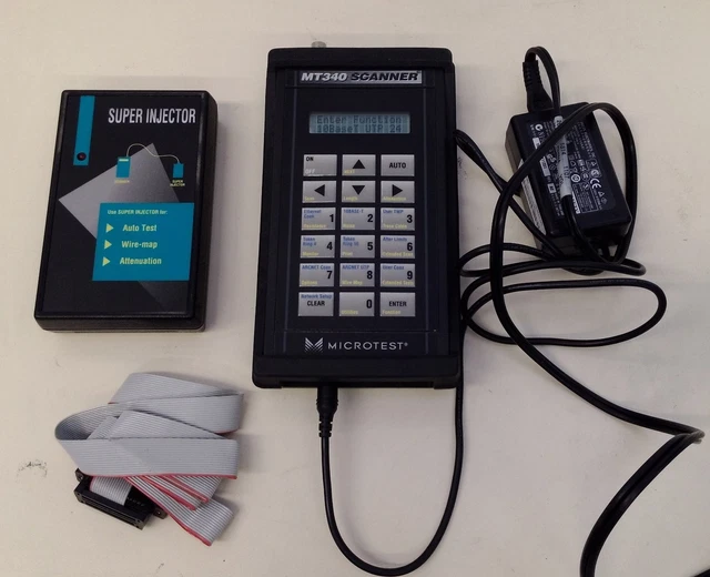 Microtest Scanner MICROTEST MT340 SCANNER Cable Tester w/ Super Injector £68.21 - PicClick UK