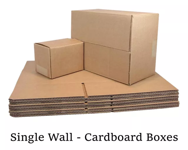 Brown Cardboard Boxes Single Wall For Postal Shipping Small & Large Sizes Box