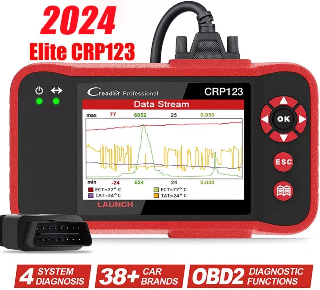 LAUNCH X431 CRP123 Valise Diagnostique Multimarque Auto OBD2 Scanner Code Scan