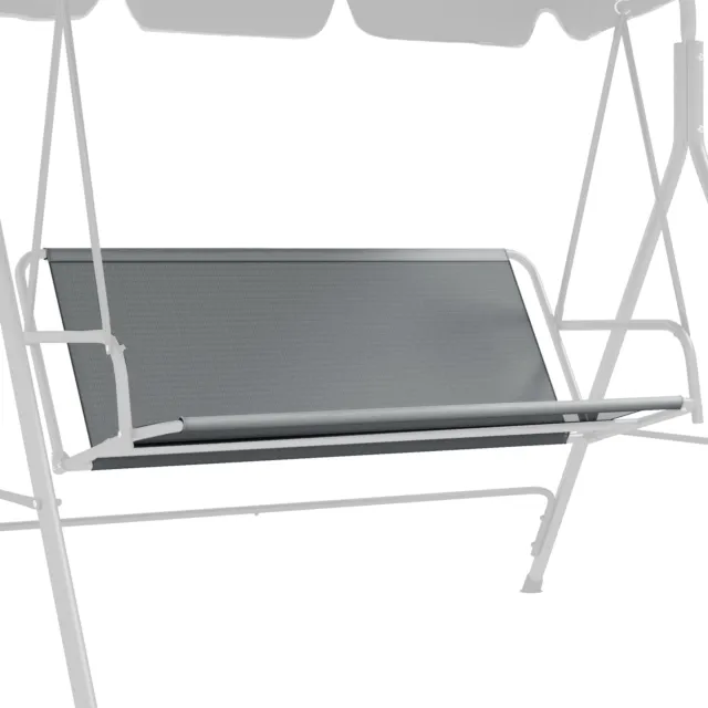 Outsunny Coprisedile Dondolo da Giardino Tessuto Rete 115x48x48cm Grigio Chiaro