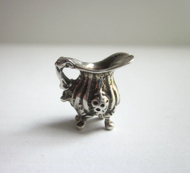Lattiera in Miniatura in Argento 800-Tecnica Microfusione-2,5 cm-Vintage Anni 90