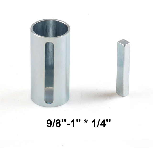 1" to 1-1/8 inch 1/4" Key Gas Engine Pulley Crank Shaft Sleeve Adapter Predator
