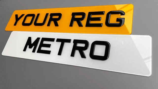 8x2 Inch Metro Font Bike Show Plate – Perspex Top Quality (Unbranded)