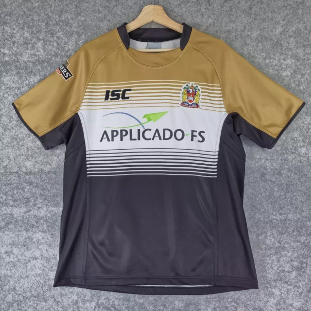 Wigan Warriors Rugby Mens Shirt L 2012 Away Super League Short Sleeve Jersey ISC