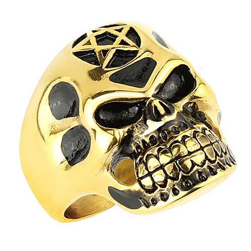 bracelet homme gothque bker skulls acer et cur tressé. Modèle