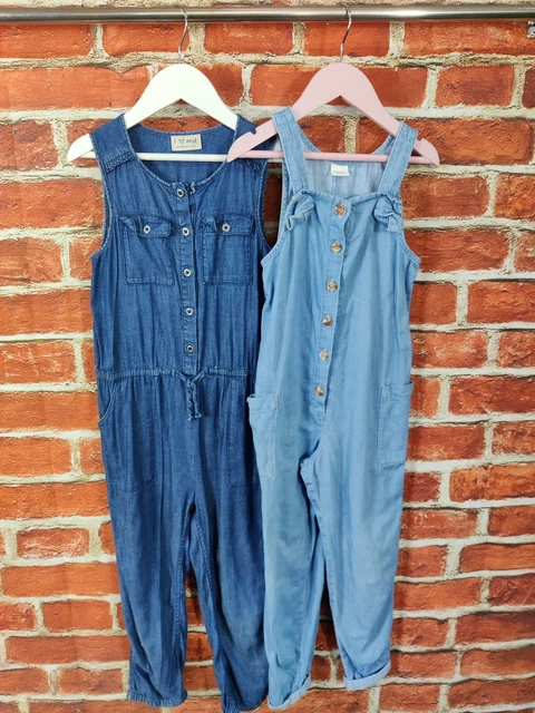 Girls Bundle Age 5-6 Years Next Blue Denim Summer Jumpsuit Playsuit Kids 116Cm