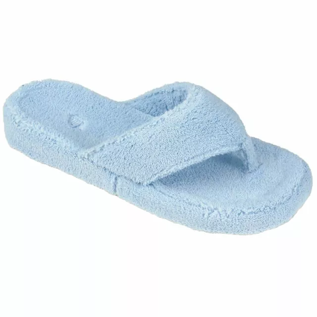 Acorn Women’s Slippers Spa Thong Powder Blue Terry, Small A10454AEVWS