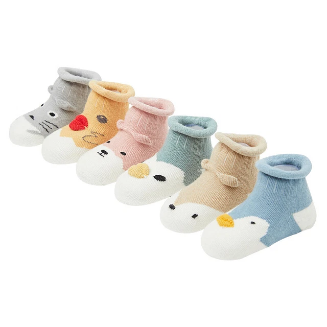 3 Pairs Baby Girls Boys lovely  Floor Toddler Kids Anti-slip Warm Cotton Socks