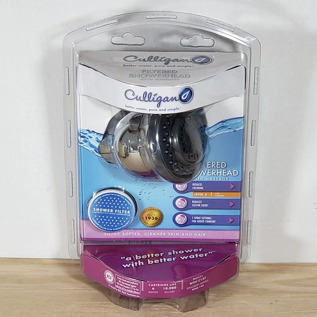 CULLIGAN MODEL WSHC125 Chrome Shower Head w/WHR140 Replacement Filter