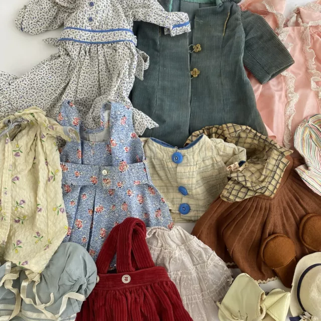 Lot Of Vintage Doll Clothing Dresses Ice Skates For Smaller Doll Some Need TLC