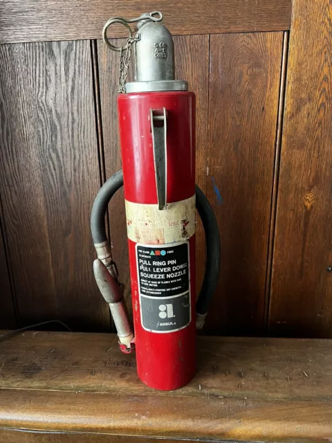 Vtg Ansul Red Line Portable Fire Extinguisher Model A-5 Wisconsin Empty