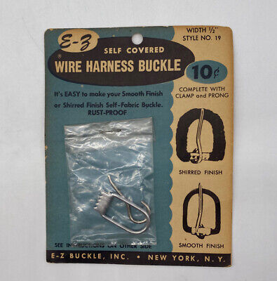Vintage Unused EZ Self Covered Wire Harness Buckle New Old Stock