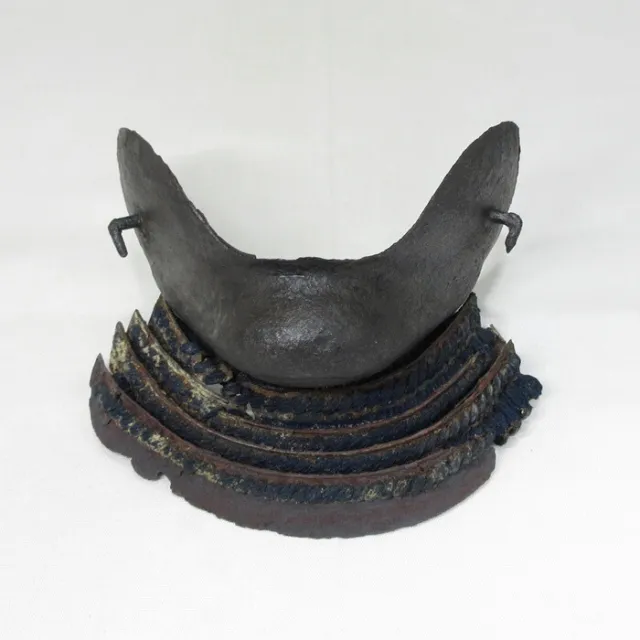 F3593: Real old Japanese MENPO face guard of SAMURAI's armor over 200 years ago