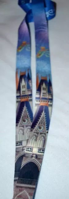 Disney Reversible WDW Tinker Bell Over Cinderella Castle Pin Lanyard HTF Print