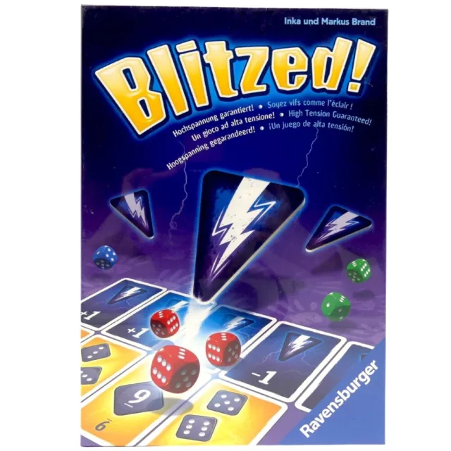 Ravensburger Juego Blitzed 265954 Juego de Cartas Juego de Dados Mesa Nuevo