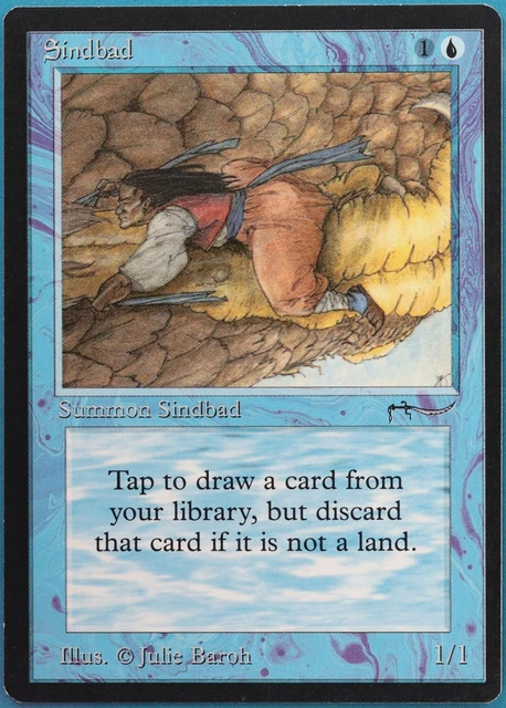 Sindbad Arabian Nights NM Blue Uncommon MAGIC MTG CARD (ID# 388706) ABUGames