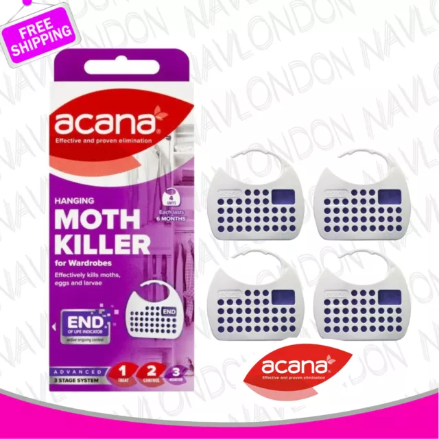 Acana Hanging Moth-Killer & Freshener 6 Month Fragrance Use Advanced Technology