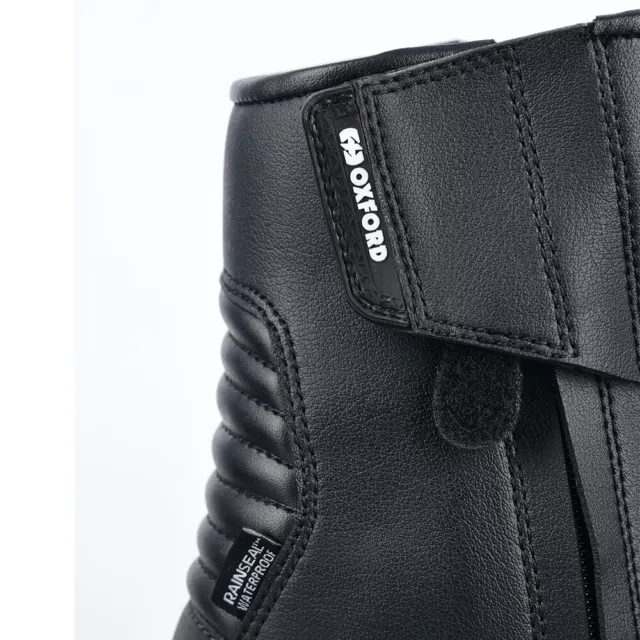 Wasserdicht Motorrad Stiefel > Oxford Warrior 2.0 - Verstärkt Kurz - Schwarz 3