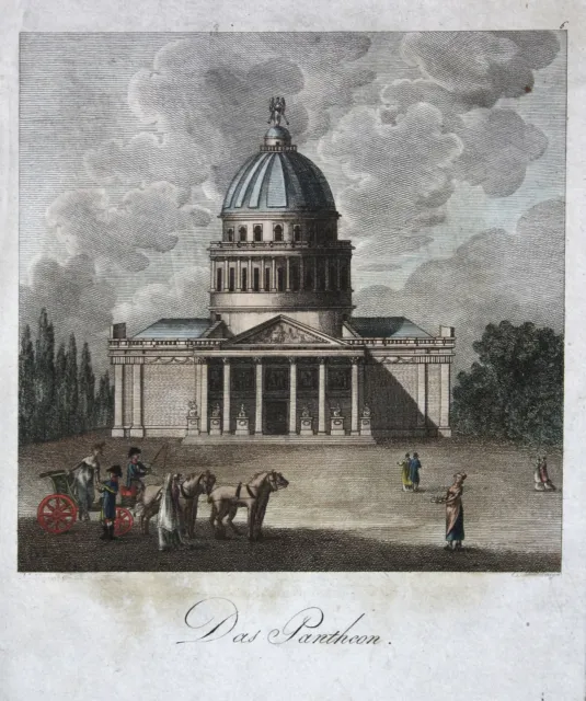 Pantheon Paris Frankreich France Ansicht view vue Kupferstich gravure ca. 1810