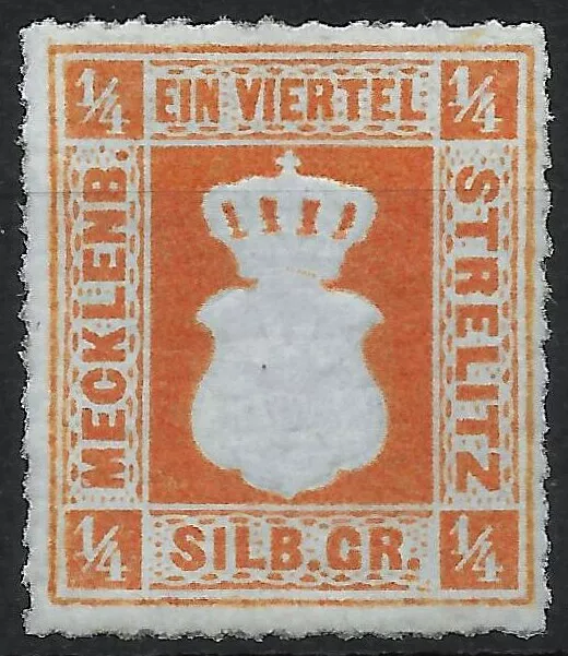 MECKLENBURG-STRELITZ 1864 : MiNr. 1 : 1/4 Sgr : postfrisch