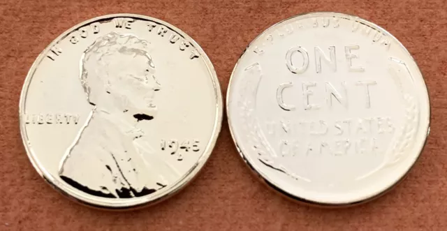 1940’s 24K GOLD PLATED Lincoln WHEAT Pennie US Coins Lincoln Cent Penny Ears 2