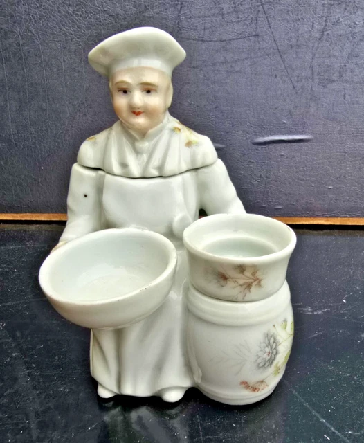 ANCIEN SERVICE POIVRIÈRE salière moutardier porcelaine limoges retro