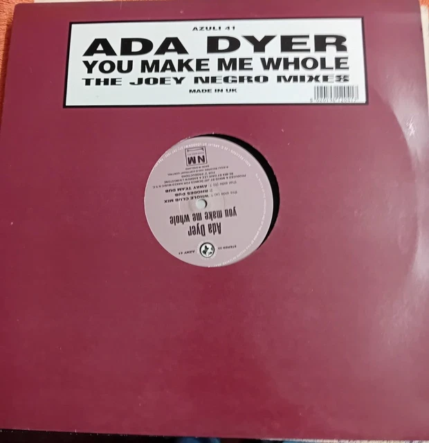Ada Dyer - You make me whole 12 inch single vinyl record, excellent condition