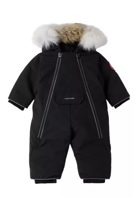 Canada Goose Girl Boy Baby Lamb Snowsuit Infant Size 12-18 Month with Fur Hood