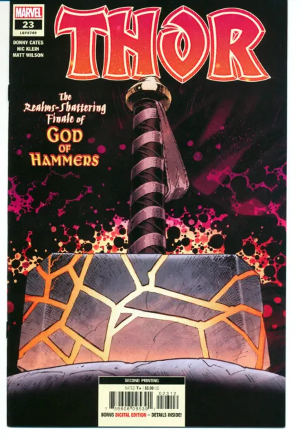 Thor #23 E 2nd Print Nic Klein Variant NM Marvel Comics 2022 GOD OF HAMMERS