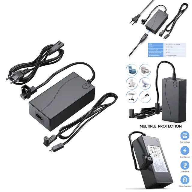 AC/DC Power Adapter For FBS PSK651 & Pride Lift Chair - 29V 2A Replacement Charger