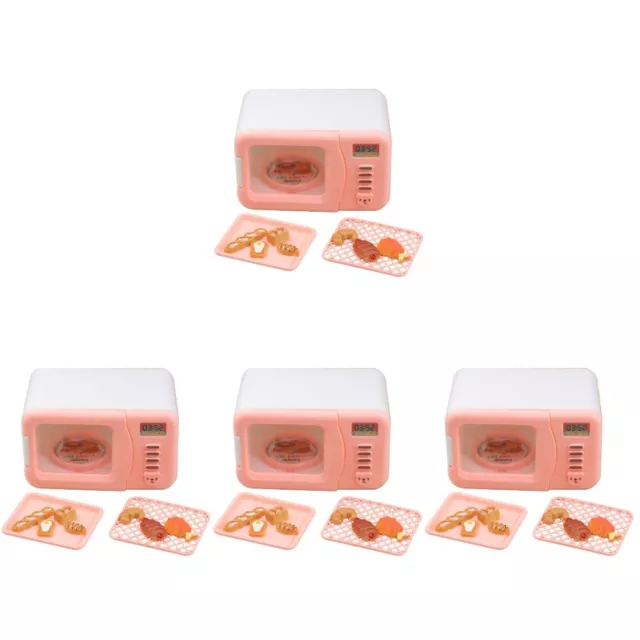 4 Sets Plastic Oven Miniatures Child Pretend Play Kitchen Toys