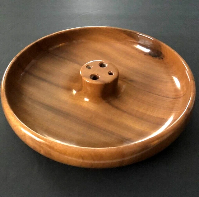 VTG MCM Oregon MURTLEWOOD NUT BOWL Round w Holes for Tools /Original TAG 9.5"