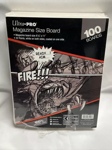 100 Ultra PRO Magazine Size Comic Backing Boards Rigid 24pt 215mm 280mm