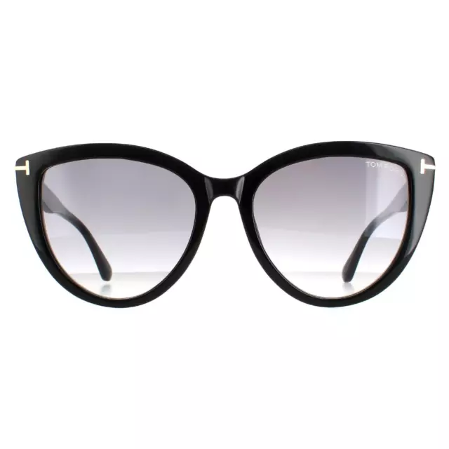 Tom Ford Lunettes de Soleil Isabella FT0915 01B Noir Brillant Dégradé Fumée