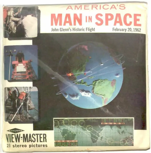 AMERICAS MAN IN SPACE MERCURY PROJECT 3d View-Master 3 Reel Packet NEW SEALED