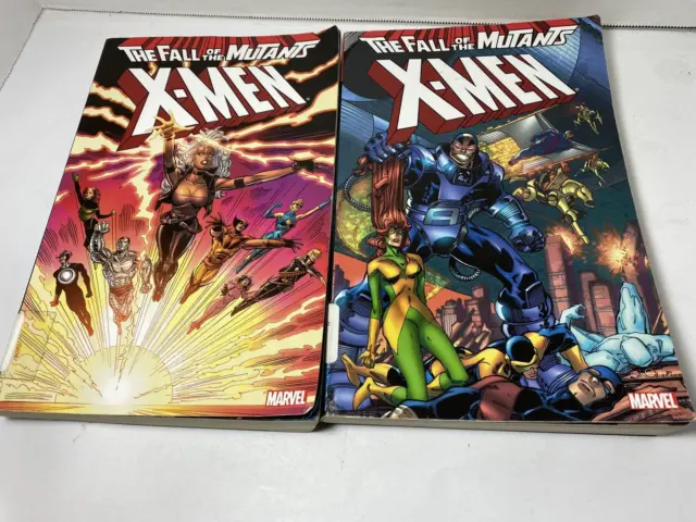 Lot of Vol 1 & 2 X-Men: Fall of the Mutants Complete Arc TPB Omnibus Marvel Used