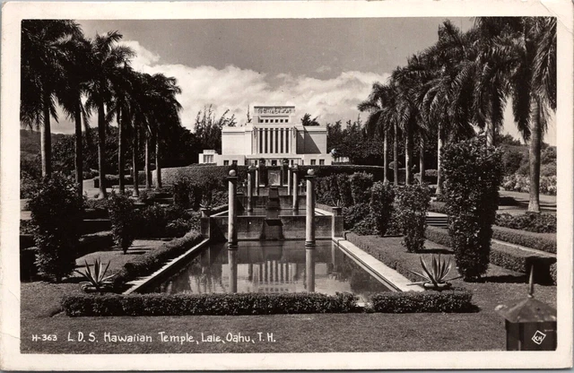 RPPC LDS Laie Hawaii Temple Lava Rock Coral Fountain Brigham Young University