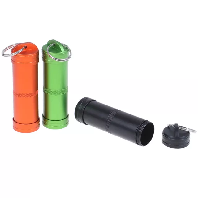 1PC Mini Waterproof Capsule Seal Bottle Outdoor EDC Survival Pill Box Tank C G❤D