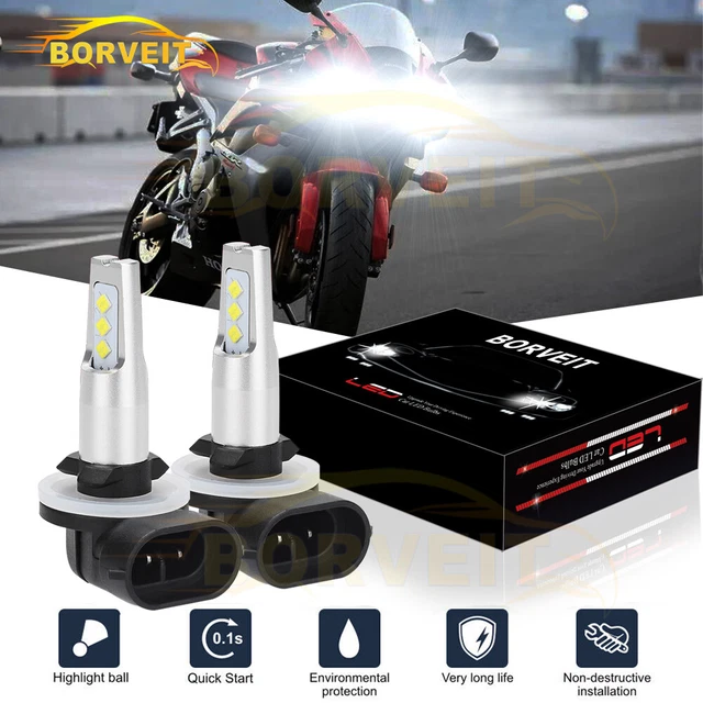 2x White 881 LED Headlight Bulbs For 93-2010 Polaris Ranger 700 RZR 500 800 900