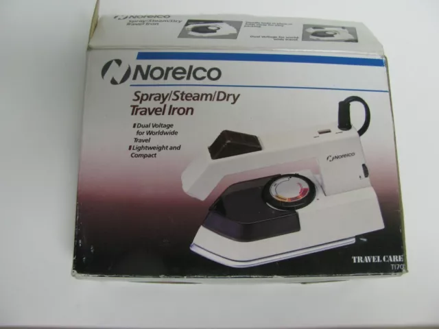 Norelco Spray Stream Dry Travel Iron Dual Voltage World Wide Use