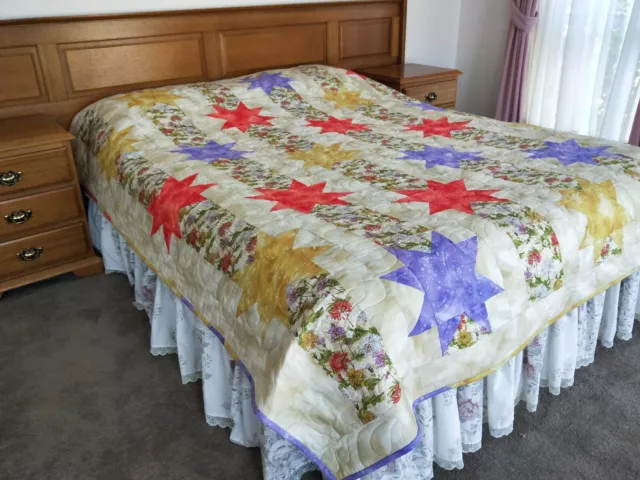 Handmade Patchwork Quilt, queen size