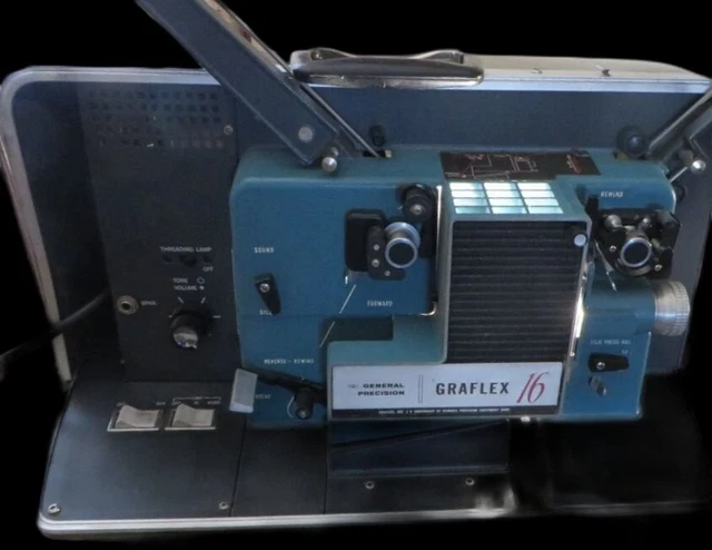 General Precision Singer - Graflex 16 --- 16mm Sound - Movie Projector with Case