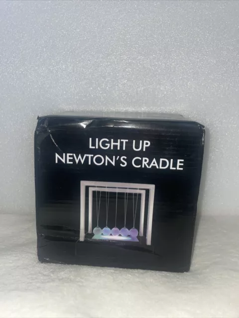 Newtons LED Light Up Ball Kinetic Energy Cradle Home Science Toys Games Gift!